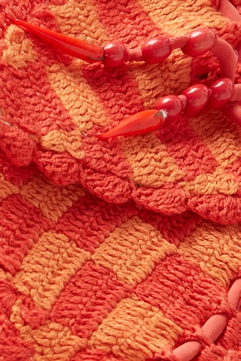 The Crochet Tri Bikini Top in Cotton