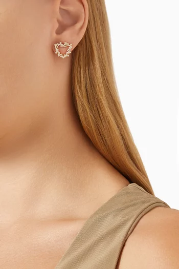 "Hobb/ Love" Diamond Earrings in 18k Gold