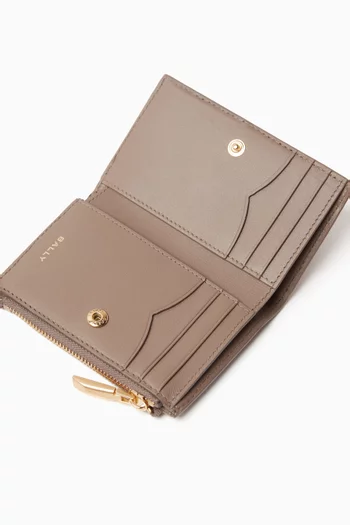 Emblem Compact Wallet in Leather