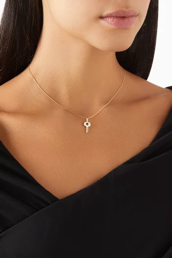 Home Sweet Home Emerald Necklace in 10kt Yellow Gold