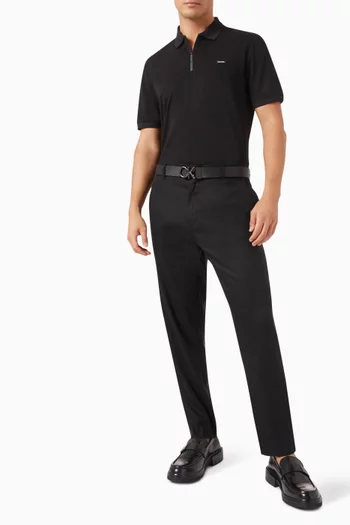 Thermo Tech Zip Polo T-shirt in Cotton-blend