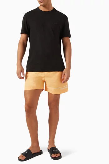 Double Waistband Swim Shorts in Recycled Polyester