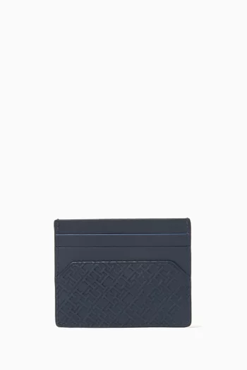 Logo Credit Card Holder in Leather