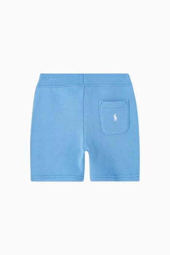 Logo Drawstring Shorts in Cotton-blend