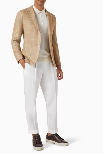 Heston Slim-fit Jacket in Linen-cotton Blend