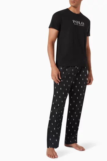 Logo Pyjama Pants in Cotton