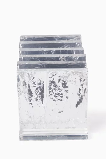 Mirrored Crushed Ice Coasters in Acrylic, Set of 6