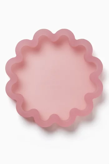 Small Scalloped Accent Plate in Resin
