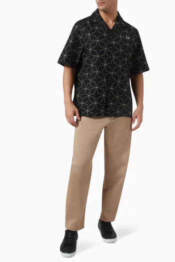 Geometric-print Shirt in Cotton