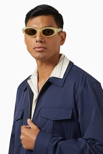 Unisex Mass YC8 Oval-frame Sunglasses in Acetate