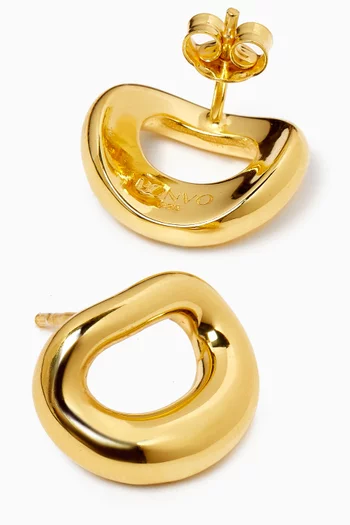 Fabio Stud Earrings in 18kt Gold-plated Sterling Silver