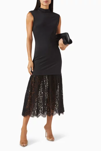 Suzy Lace-skirt Dress in Stretch Nylon