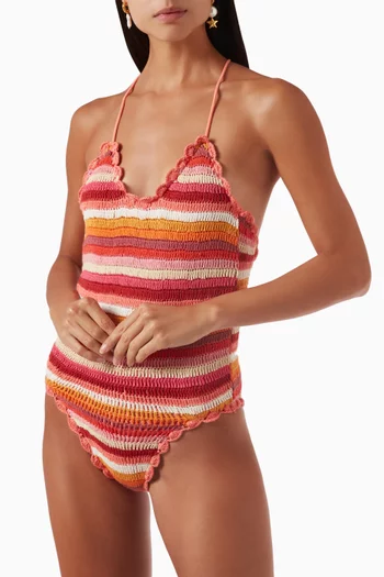 The Crochet One-piece Swimsuit in Cotton