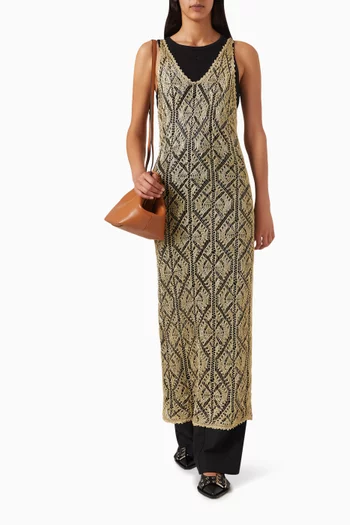 Metallic Cover-up Dress in Viscose-knit