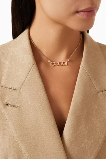 'GUCCI' Letter Necklace in Metal
