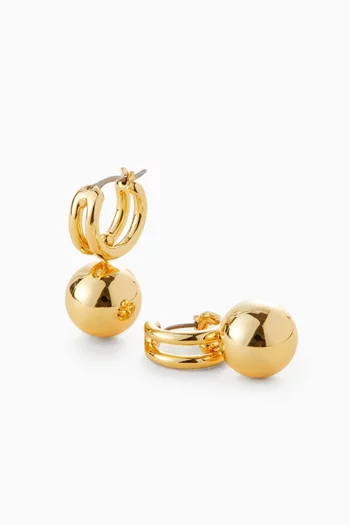 Lyra Huggie Earrings in 4k Gold-tone Dipped Brass