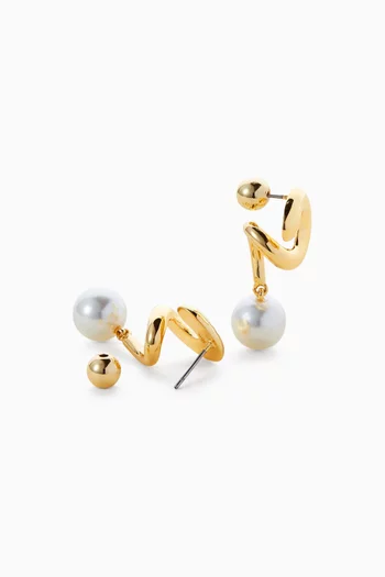 Daphne Earrings in Gold-tone Dipped Brass