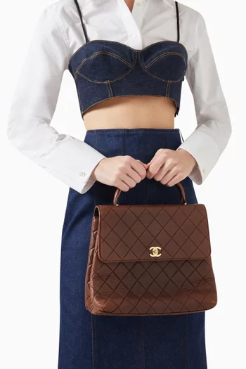 Kelly Top-handle Bag in Quilted Leather