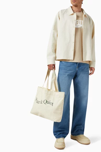 Wordmark Tote Bag in Cotton