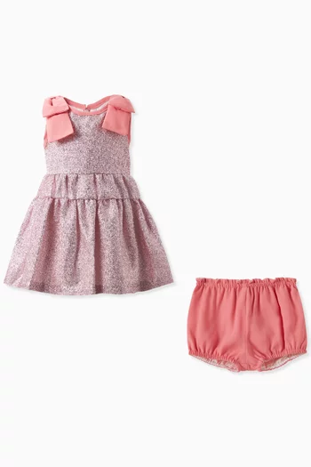 Tiered Dress & Bloomers in Crepe