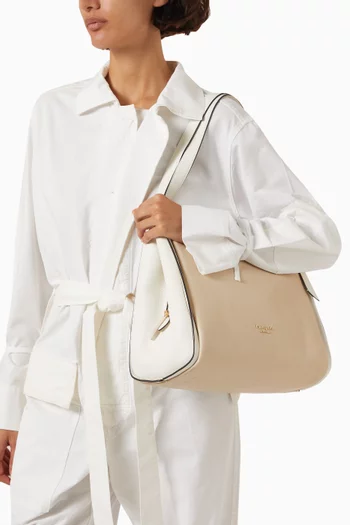 Knott Large Shoulder Bag in Pebbled Leather