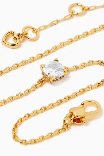 Little Luxuries Solitaire Bracelet in Gold-tone Metal