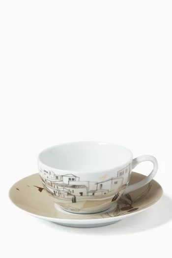 Nassem Teacups & Saucers in Porcelain, Set of 6