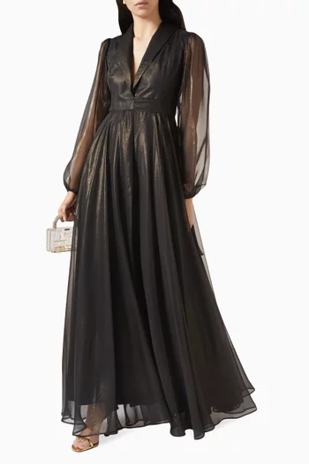 فستان كليوباترا بتصميم ملفوف شيفون