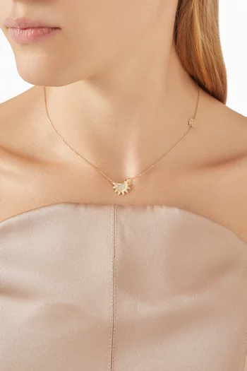 Sunset Pavé Diamond Necklace in 18kt Gold
