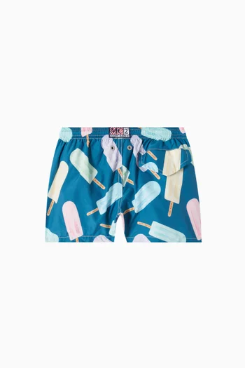 Graphic-print Swim Shorts
