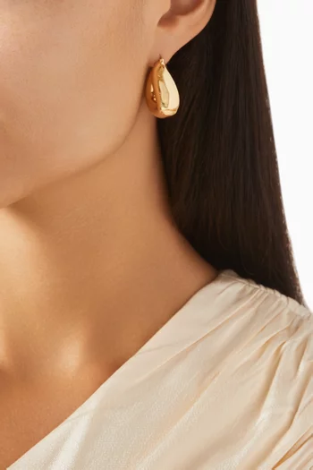 Falin Midi Hoop Earrings in 18kt Gold-plated Metal