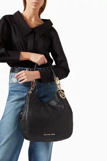Large Lillie Shoulder Bag in Pebbled Leather