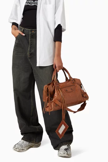 Y2K City Shoulder Bag in Leather