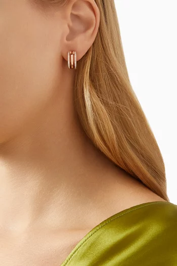 Wid Diamond Triple Earrings in 18kt Rose Gold