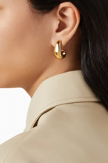 Dome Medium Hoop Earrings in 18kt Recycled Gold Plated Brass