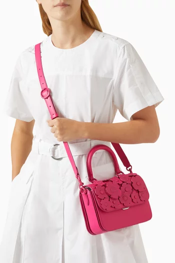 Tea Rose Rogue Top-Handle Bag in Leather