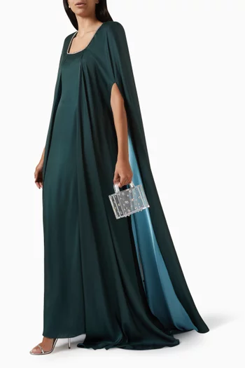 Beaded Cape-style Gown