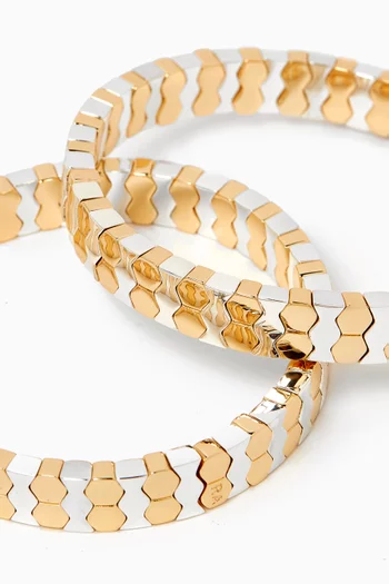 The Fish Scale Bracelet in Gold & Silver-tone Metal