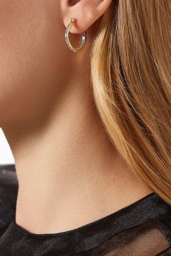Mini Serena Hoop Earrings in 18kt Gold-plated Brass