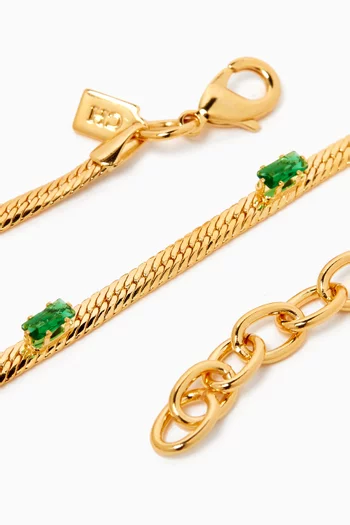 Serpent Chain Necklace in 18kt Gold-plated Brass