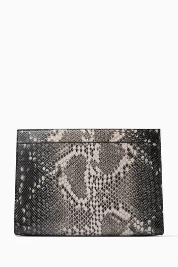 Nelis Pouch in Snake-print Leather