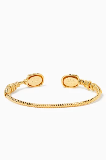 Duality Scaramouche Bracelet in 24kt Gold-plated Metal
