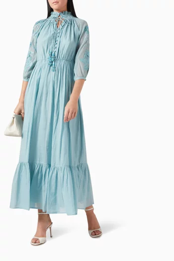 Dorothy 3D-appliqué Midi Dress