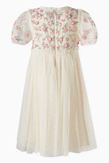 Shimmer Ditsy Sequin-embellished Bodice Dress