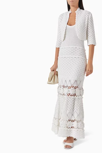 Aleala Crochet Dress in Cotton