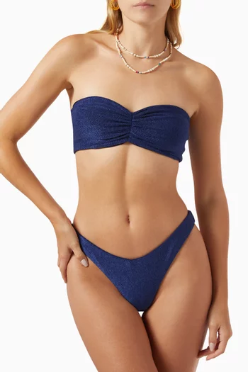 Ava Bandeau Bikini Top in Stretch Nylon