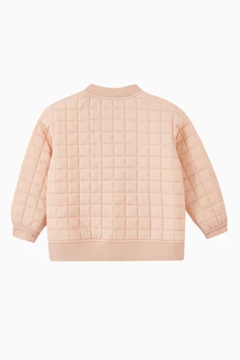 Newborn Quilted Bomber Jacket in Crinkle-nylon