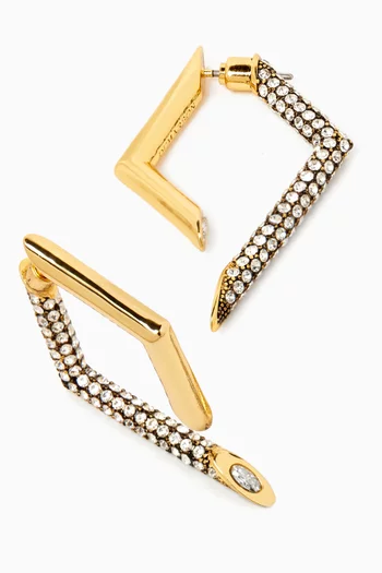 Mini Yana Pavé Earrings in 12kt Gold-plated brass