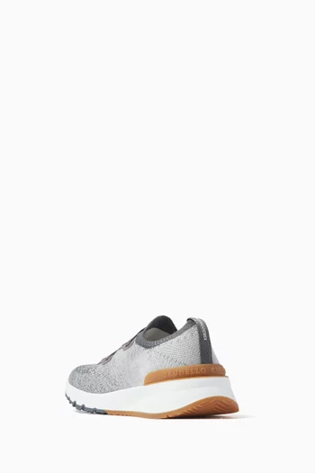 Sneakers in Stretch Chiné Knit