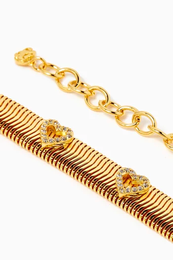Coeur en Fête Necklace in 24kt Gold-plated Brass
